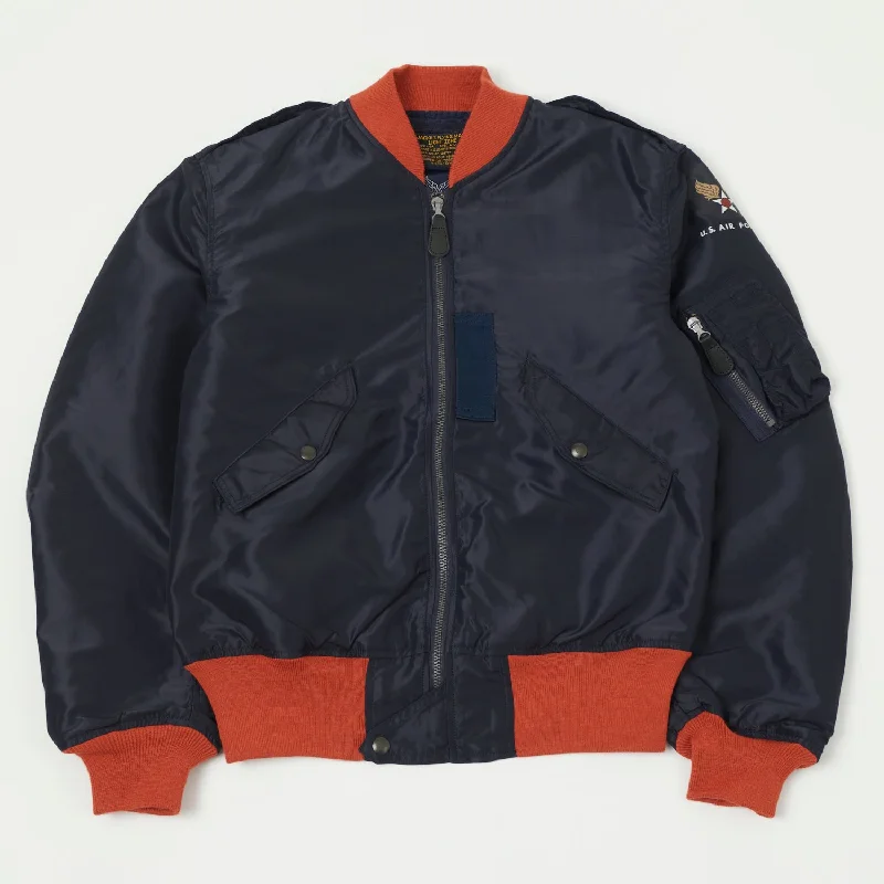 Buzz Rickson's BR15513 L-2A 'Superior Togs' Flight Jacket - Navy/Orange Rib