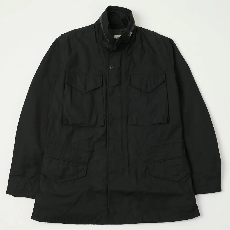 Men’s casual sherpa jacket-Buzz Rickson's X William Gibson M-65 'Early Model' Jacket - Black