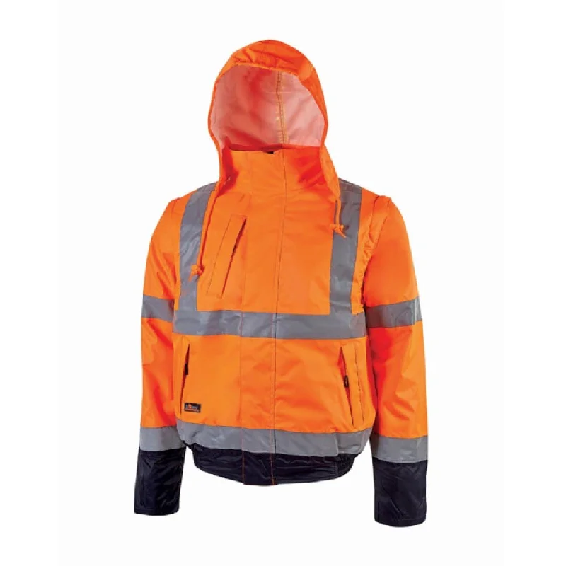 Men’s soft down jacket-U-POWER CRAFTY HI-VIS WATERPROOF BOMBER JACKET