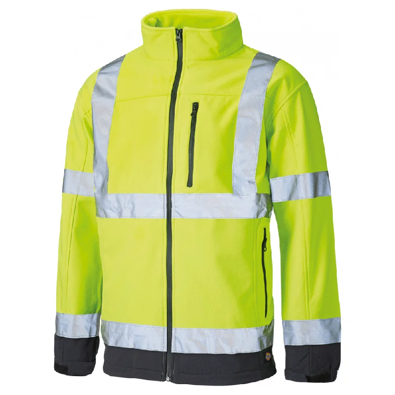 Men’s casual peacoat jacket-Dickies SA2007 Hi Vis Softshell Jacket Various Colours