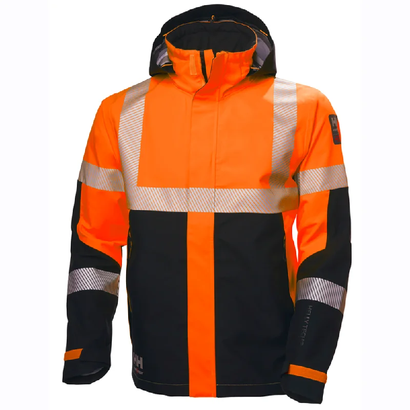 Men’s bright harrington jacket-Helly Hansen 71172 ICU Hi-Vis 3 Layer Waterproof Shell Jacket