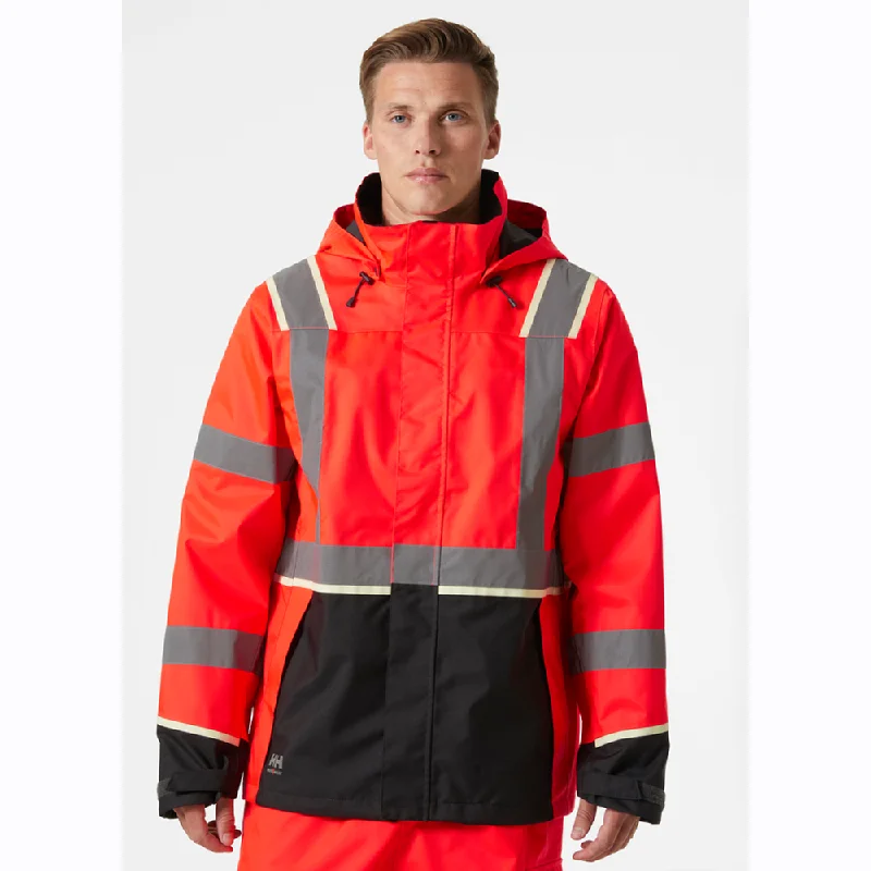 Men’s modern trucker coat-Helly Hansen 71185 UC-ME Shell Jacket Waterproof Hi-Vis