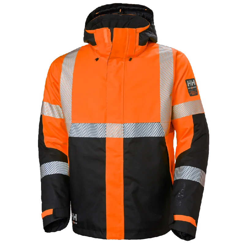 Men’s comfy peacoat jacket-Helly Hansen 71372 ICU Hi-Vis Insulated Winter Jacket