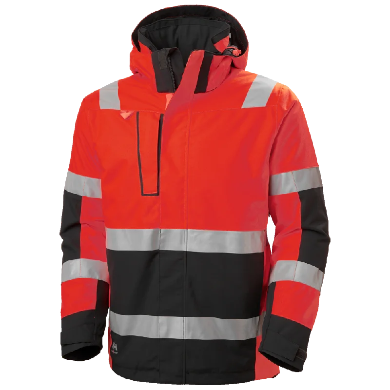 Men’s stylish anorak jacket-Helly Hansen 71392 Alna 2.0 Hi-Vis Winter Waterproof Winter Insulated Jacket