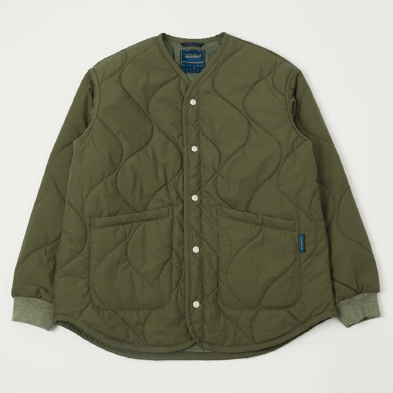 Men’s bright sherpa coat-Lavenham Quilt Liner Jacket - Olive Green