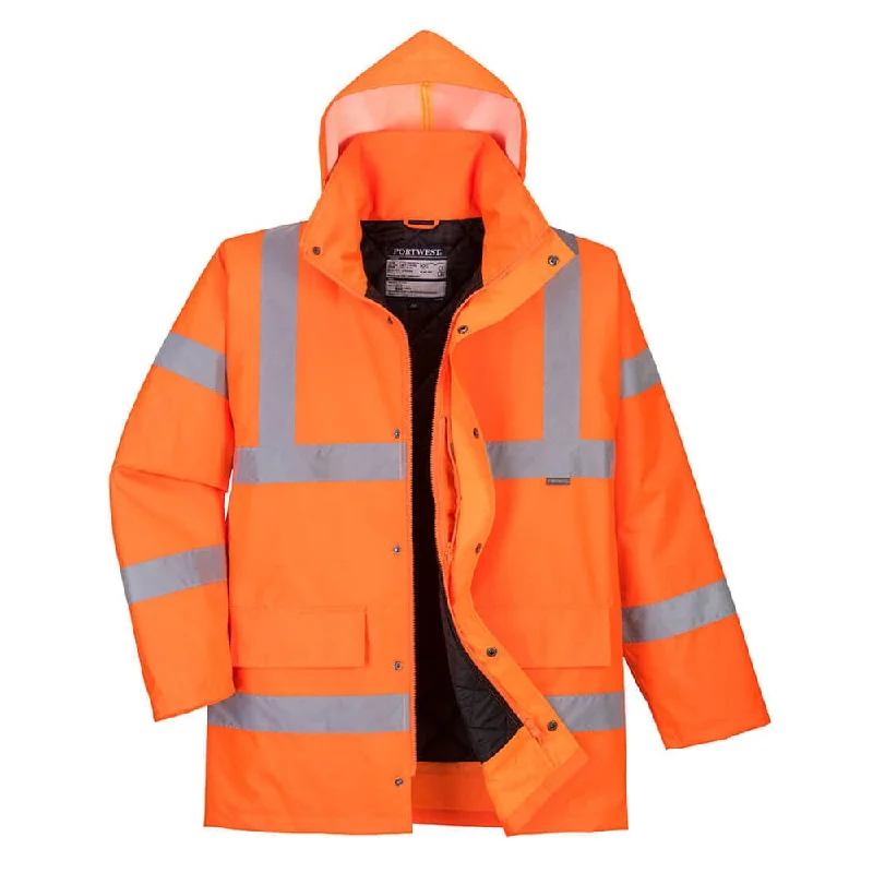 Men’s soft harrington jacket-Portwest RT30 - Hi-Vis Waterproof Traffic Jacket