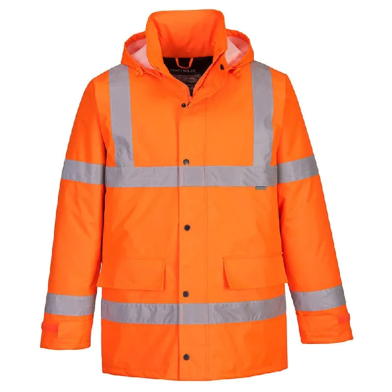 Men’s casual varsity coat-Portwest S460 - Hi-Vis Waterproof Traffic Jacket