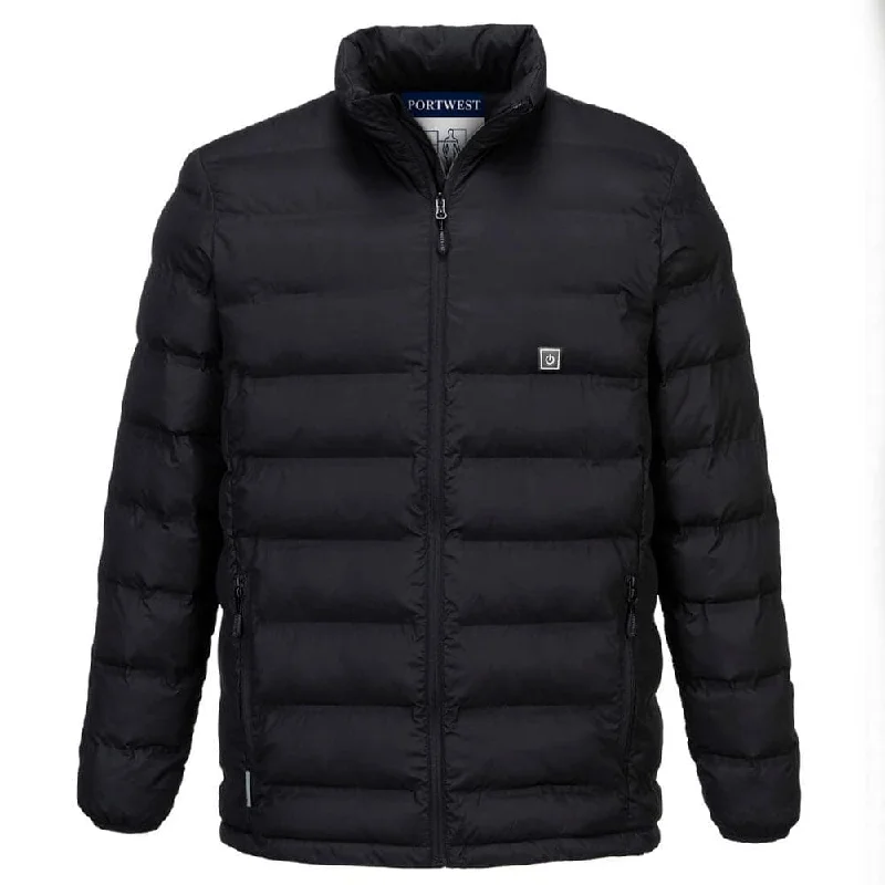 Men’s slim-fit waxed jacket-Portwest S547 Ultrasonic Battery Heated Tunnel Jacket - Battery Included