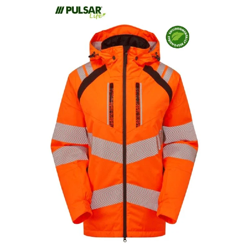 Men’s soft corduroy jacket-Pulsar Life LFE919 GRS Hi-Vis Waterproof Insulated Parka Jacket