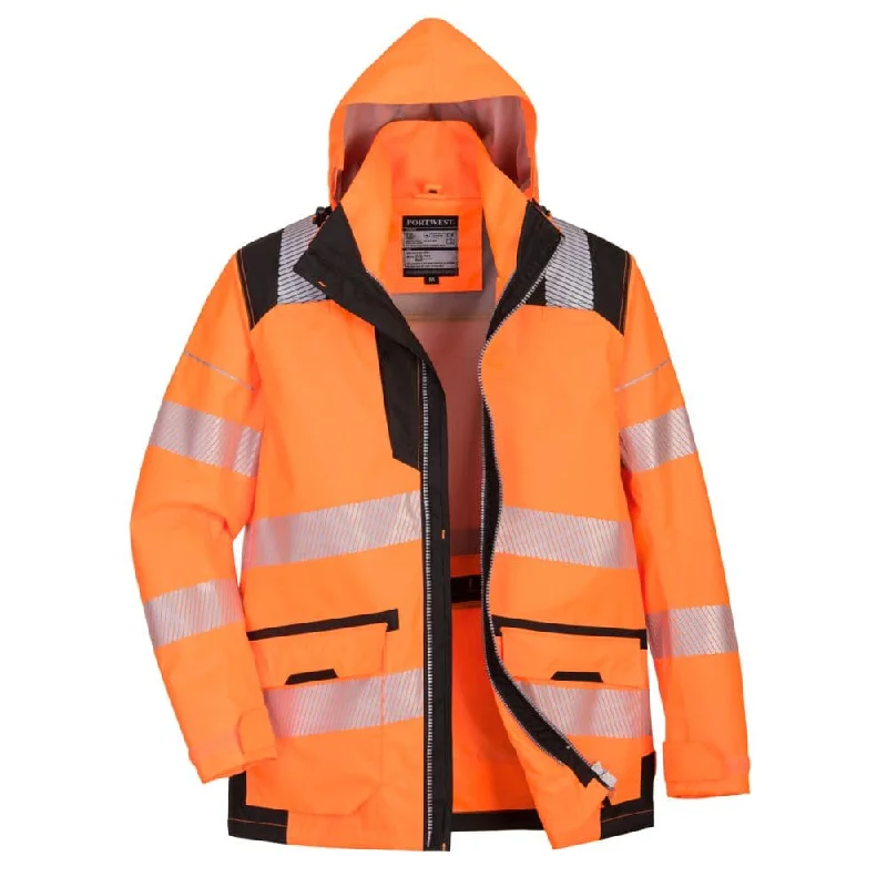 Men’s stylish anorak jacket-PORTWEST PW367 PW3 HI-VIS BREATHABLE 5-IN-1 JACKET