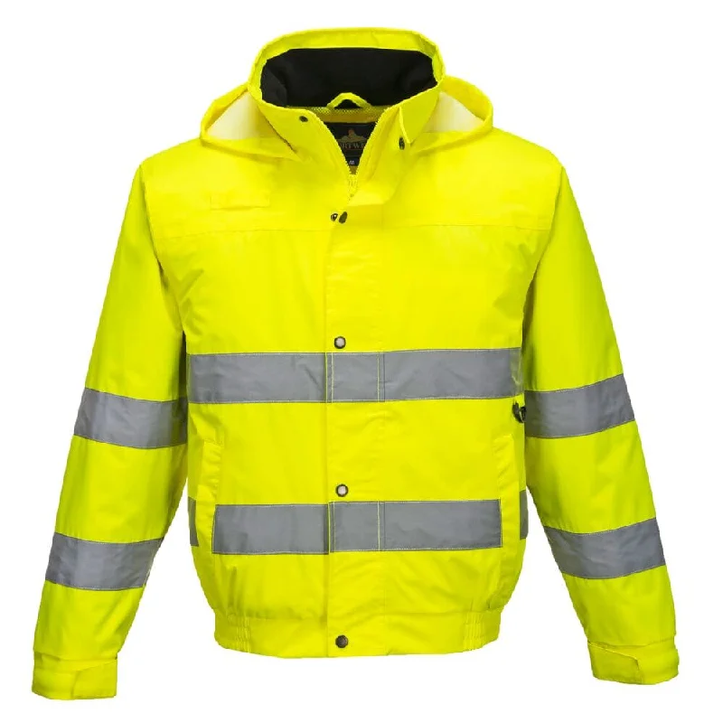 Men’s modern sherpa jacket-PORTWEST S161 HI-VIS RAIN LITE BOMBER JACKET