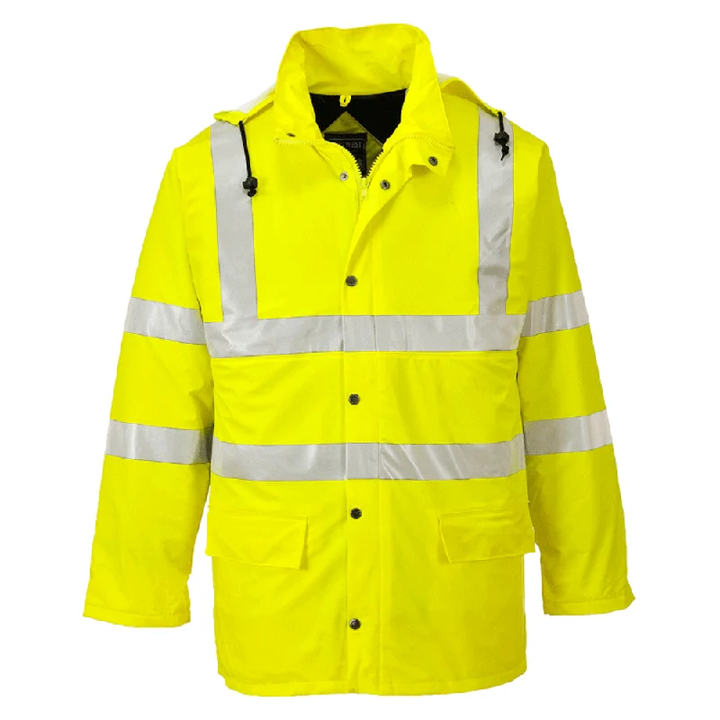 Men’s casual chore coat-Portwest S490 Sealtex Ultra Hi-Vis Waterproof Jacket