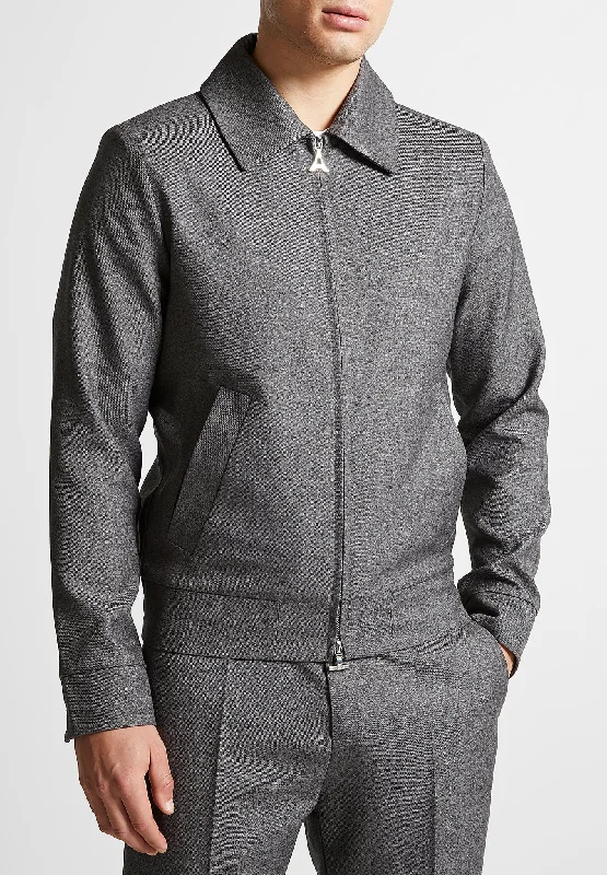 Men’s comfy harrington jacket-Tailored Harrington Jacket - Grey