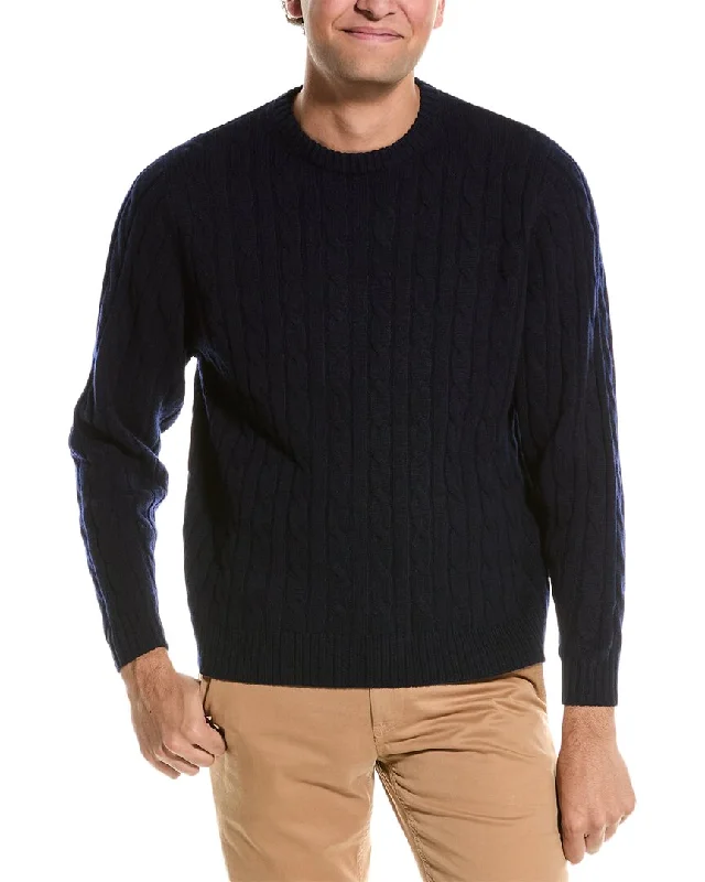 Men’s casual chenille pullover-Alashan Cable Wool Pullover