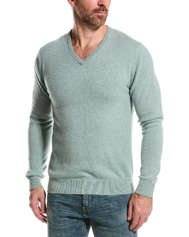 Men’s relaxed merino sweater-Alashan Cashmere V-Neck Sweater