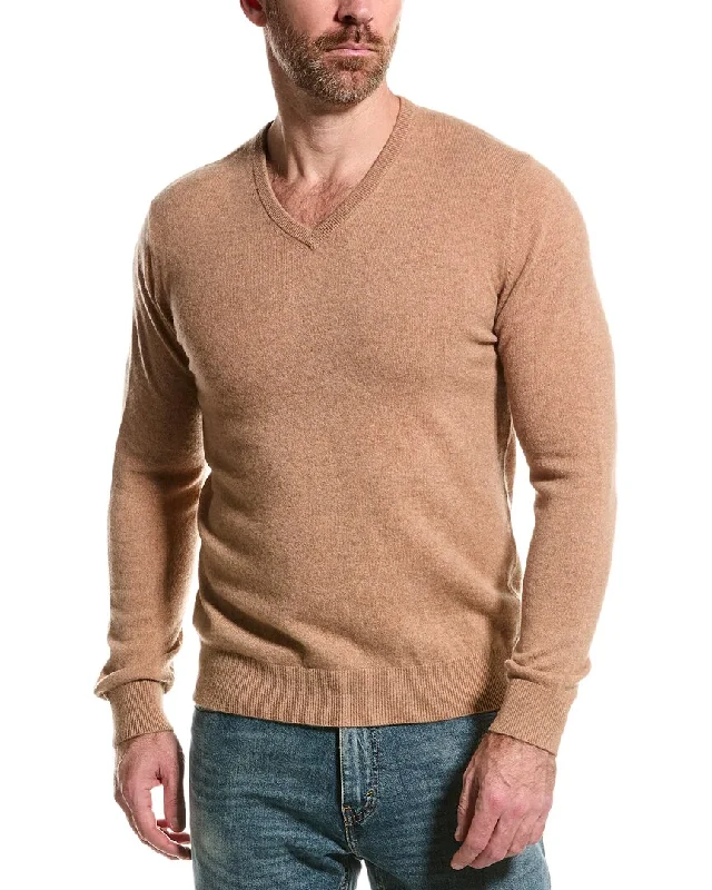 Men’s lightweight chunky sweater-Alashan Cashmere V-Neck Sweater