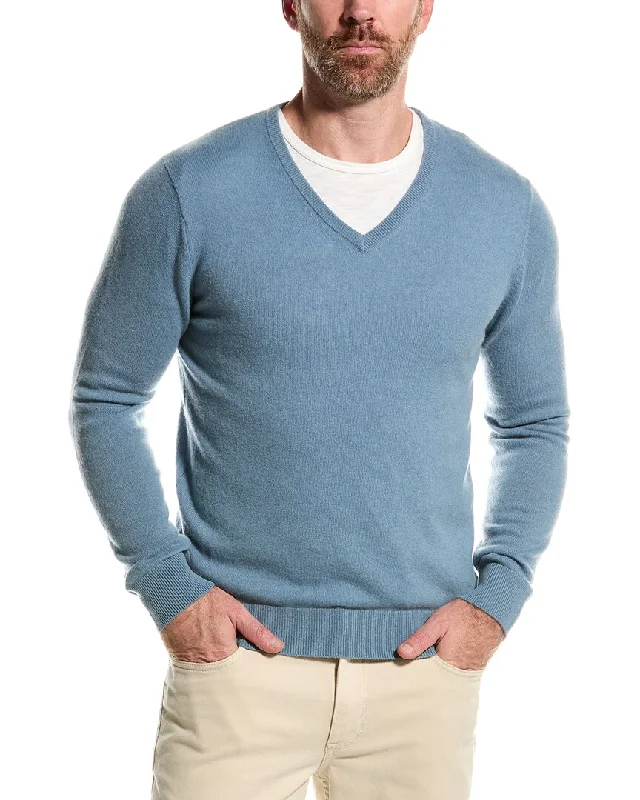 Men’s slim-fit fisherman sweater-Alashan Cashmere V-Neck Sweater