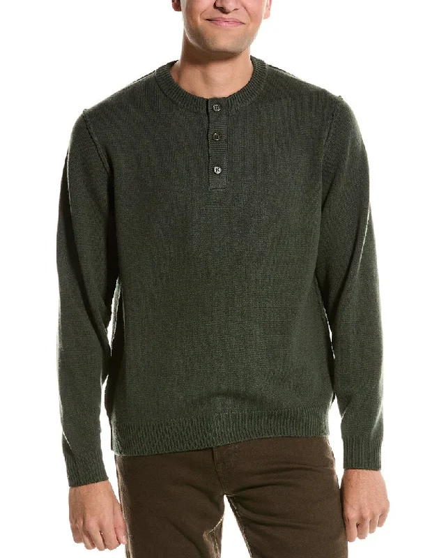 Men’s soft mock-neck pullover-Alashan Henley Wool Shirt