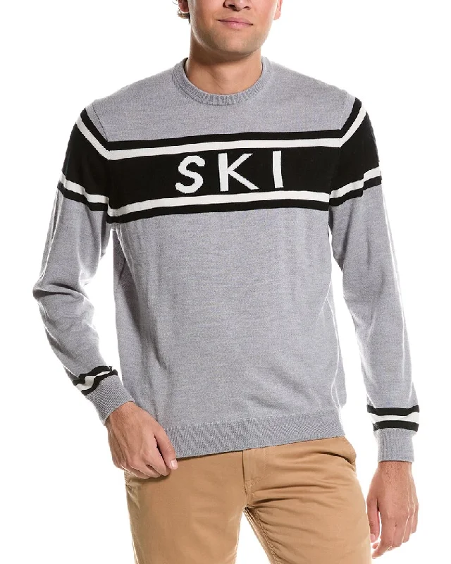 Men’s casual mock-neck pullover-Alashan Intarsia Wool Sweater