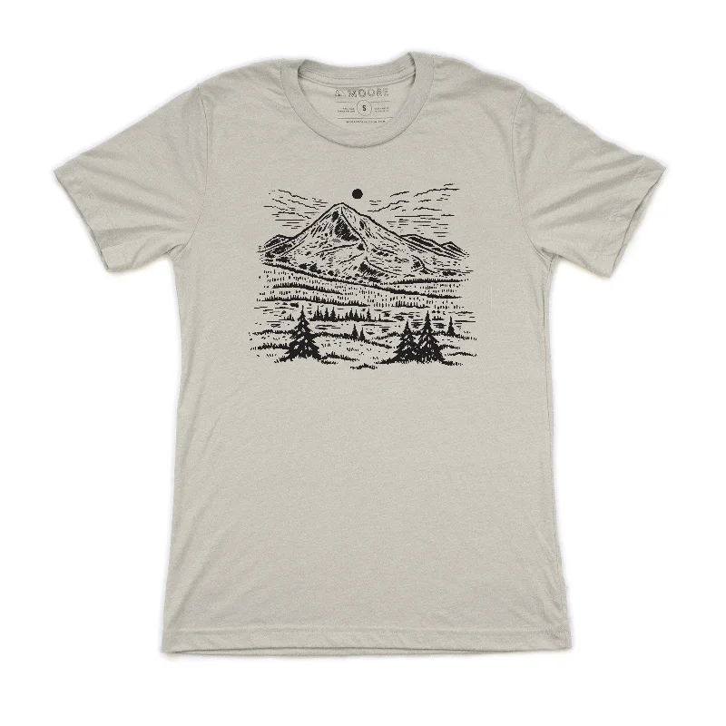 Men’s trendy solid tee-Alpine Tee-Heather Cement