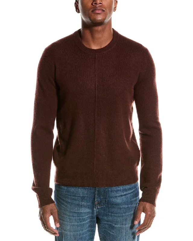 Men’s bright rib-knit sweater-ATM Anthony Thomas Melillo Exposed Seam Cashmere Crewneck Sweater