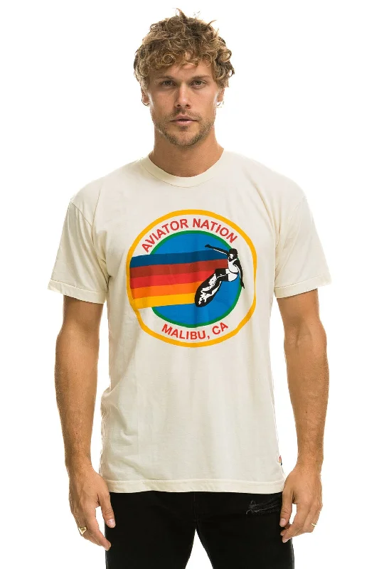 Men’s durable graphic tee-AVIATOR NATION MALIBU TEE - VINTAGE WHITE