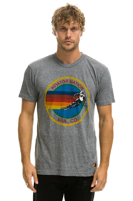 Men’s trendy solid top-AVIATOR NATION VAIL TEE - HEATHER