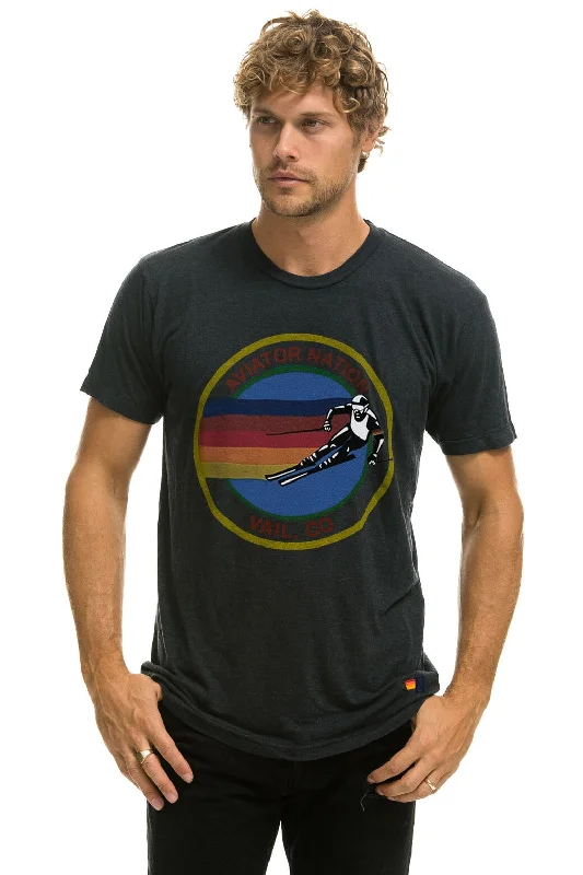 Men’s vintage athletic top-AVIATOR NATION VAIL TEE - CHARCOAL