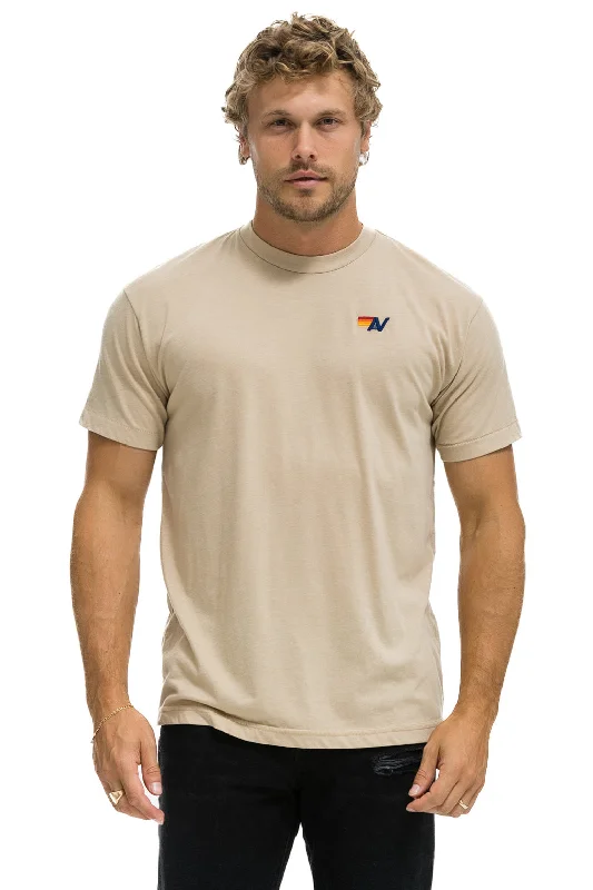 Men’s relaxed solid tee-BASIC TEE - SAND