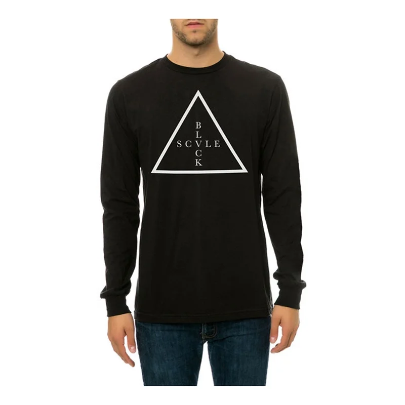 Men’s bright solid top-Black Scale Mens The Addition Ls Graphic T-Shirt