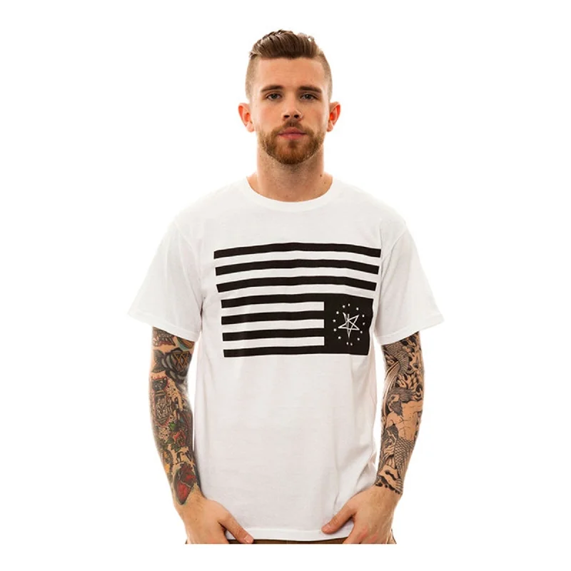 Men’s soft abstract tee-Black Scale Mens The Black Rebels Graphic T-Shirt, White, Small