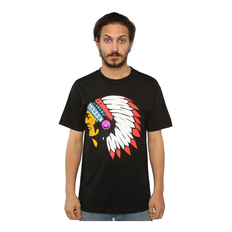 Men’s casual abstract shirt-Black Scale Mens The Blvck Chief Graphic T-Shirt, Black, Small