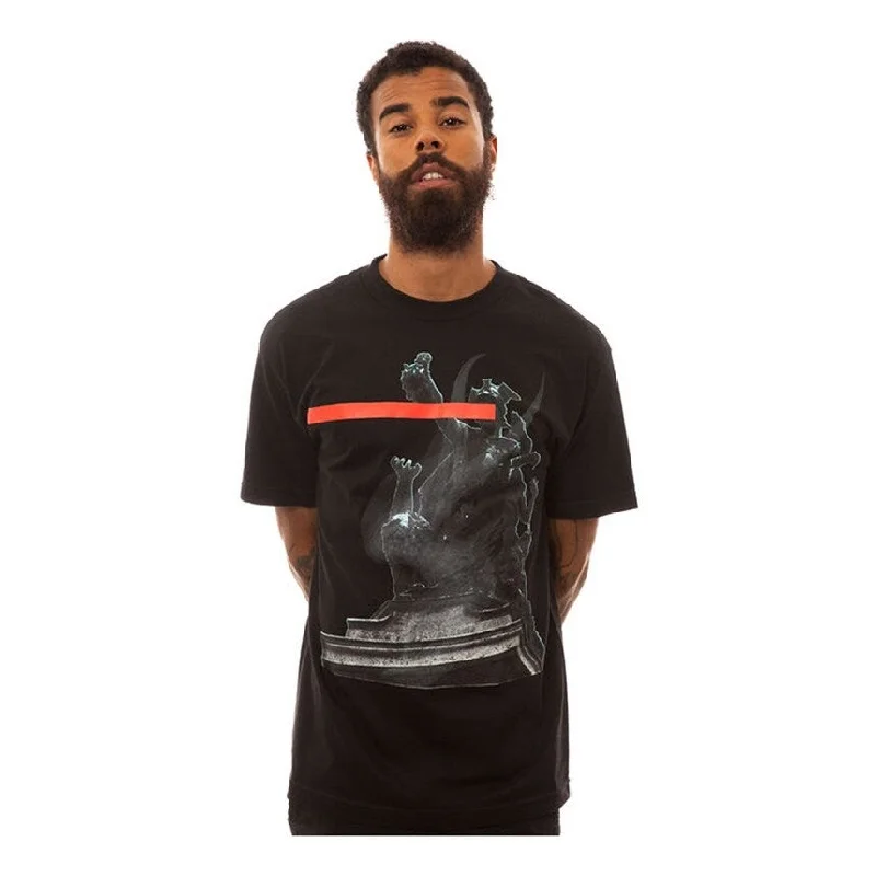 Men’s lightweight jersey top-Black Scale Mens The Der Kopf Graphic T-Shirt, Black, Small