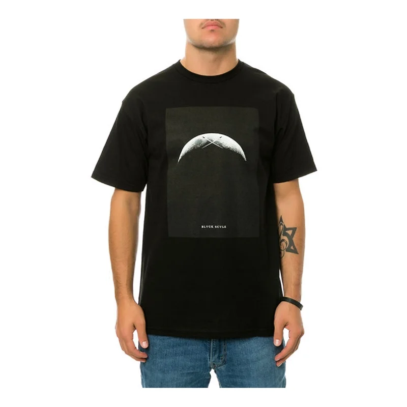 Men’s casual loose-fit shirt-Black Scale Mens The Far Beyond Graphic T-Shirt, Black, Small