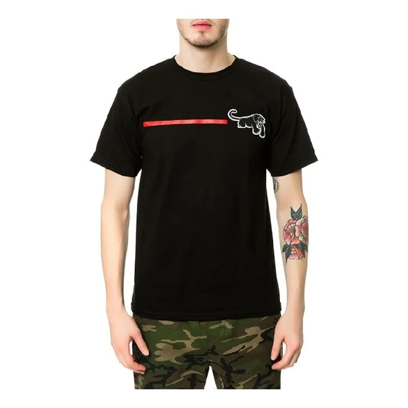 Men’s vintage faded top-Black Scale Mens The Red Line Radical Graphic T-Shirt, Black, Small