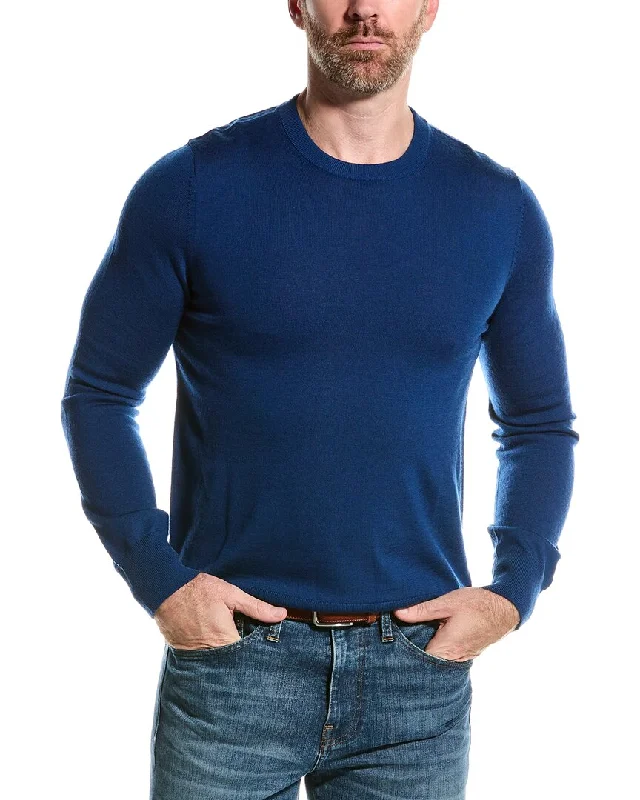 Men’s casual fair isle pullover-Brooks Brothers Merino Wool Crewneck Sweater