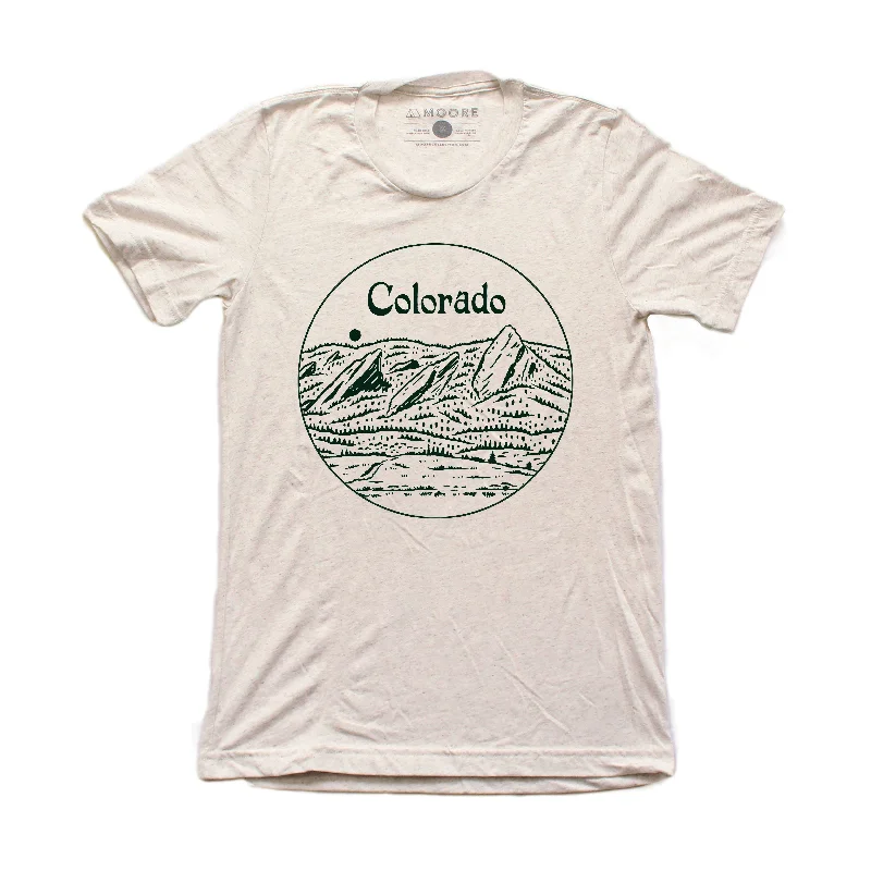 Men’s comfy solid shirt-Flatirons Tee-Oatmeal