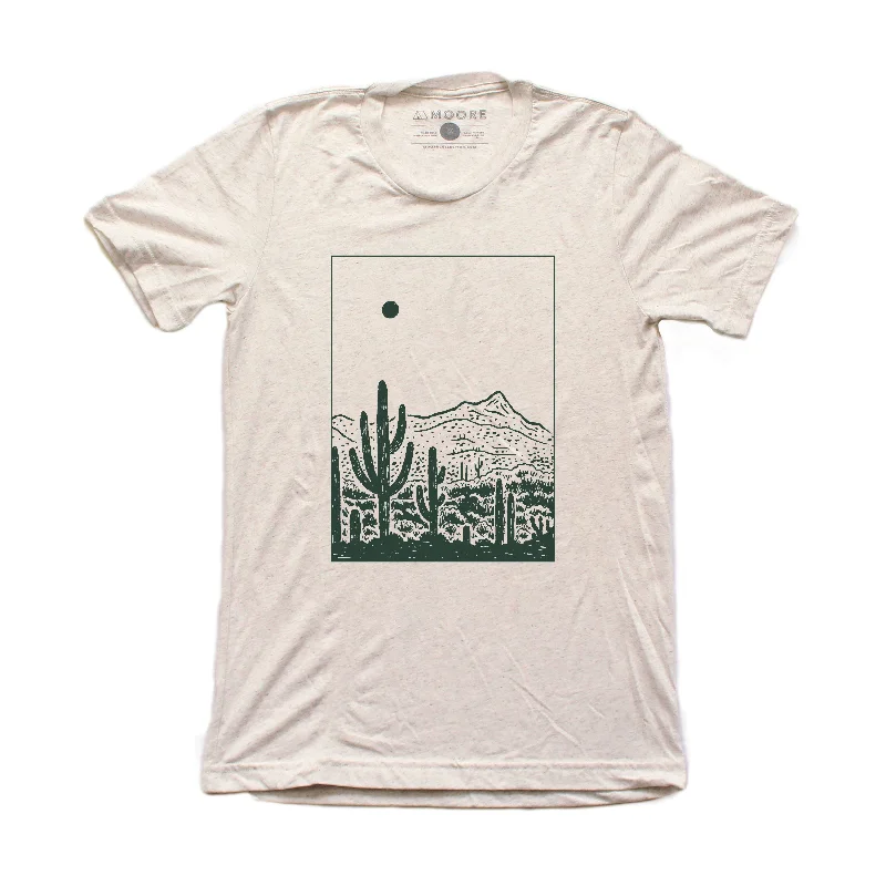 Men’s slim-fit solid shirt-The Desert Tee-Oatmeal