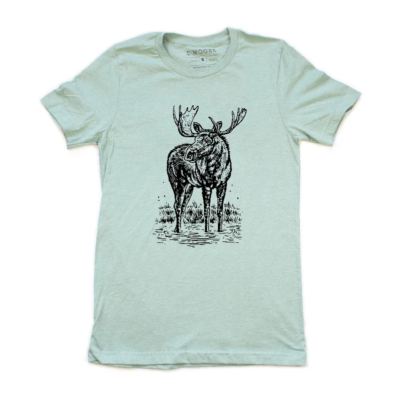 Men’s bright performance shirt-Moose Tee-Dusty Blue