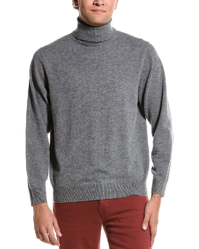 Men’s durable chunky sweater-Douglas Anthony Turtleneck Wool Sweater