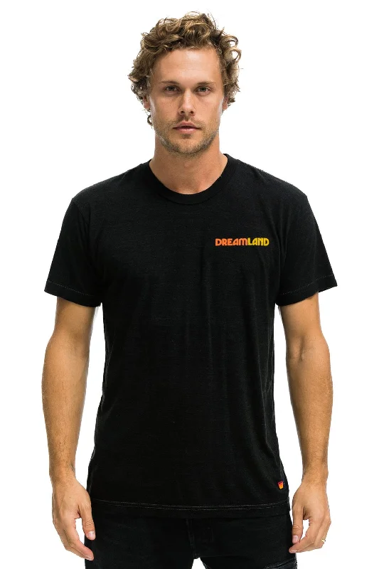 Men’s soft washed short-sleeve shirt-DREAMLAND LOGO UNISEX CREW TEE - BLACK