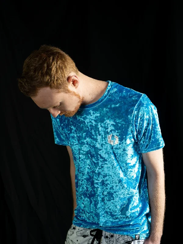 Men’s trendy solid tee-Electro Bolt (Baby Blue) Unisex Crew