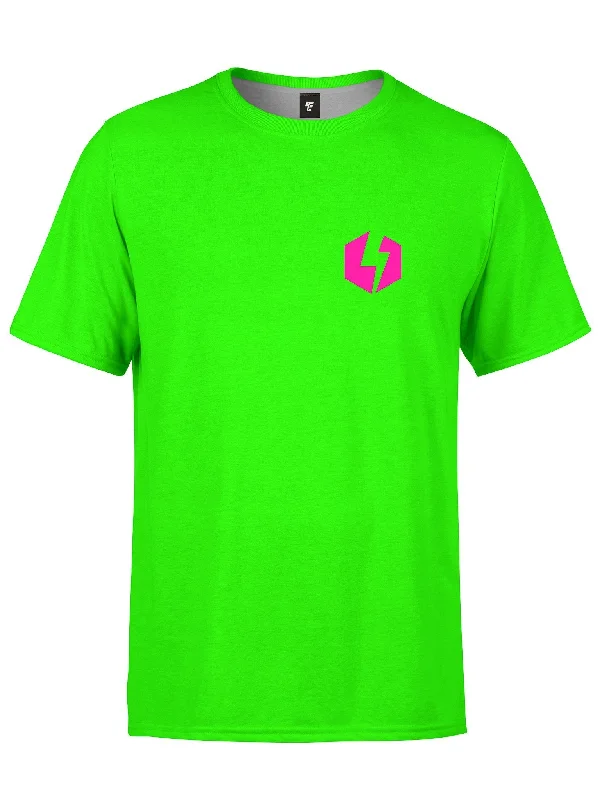 Men’s vintage solid shirt-Electro Bolt (Watermelon) Unisex Crew