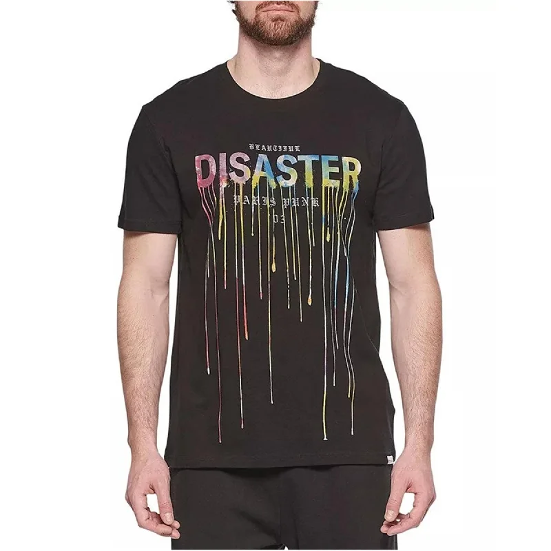 Men’s durable slim shirt-Elevenparis Mens Disaster Graphic T-Shirt