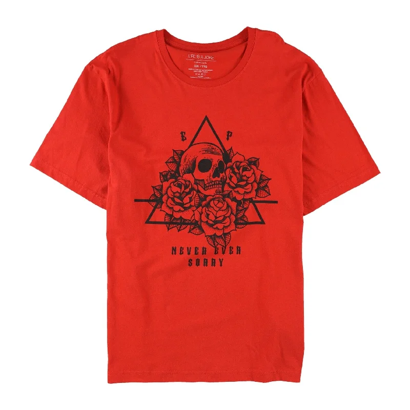 Men’s vintage solid shirt-Elevenparis Mens Never Ever Sorry Graphic T-Shirt