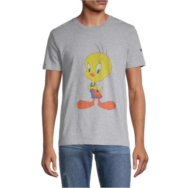 Men’s soft abstract tee-Elevenparis Mens Space Jam Tweety Graphic T-Shirt