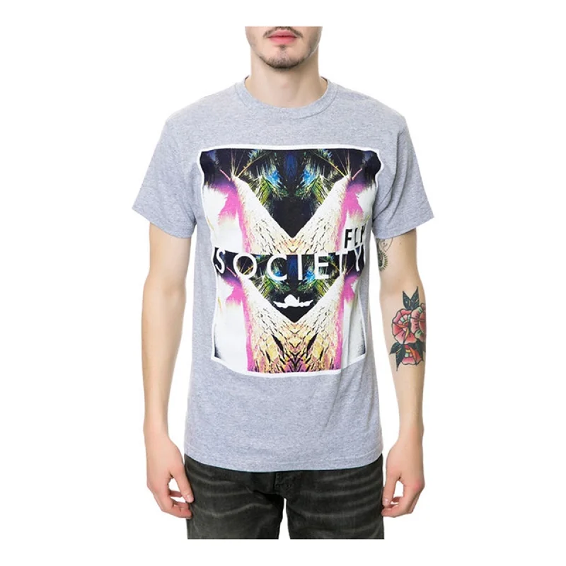 Men’s lightweight geometric top-Fly Society Mens The Double Vision Graphic T-Shirt