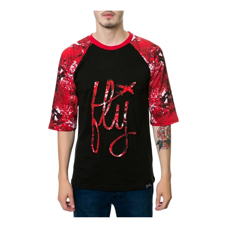 Men’s relaxed solid tee-Fly Society Mens The Max Raglan Graphic T-Shirt