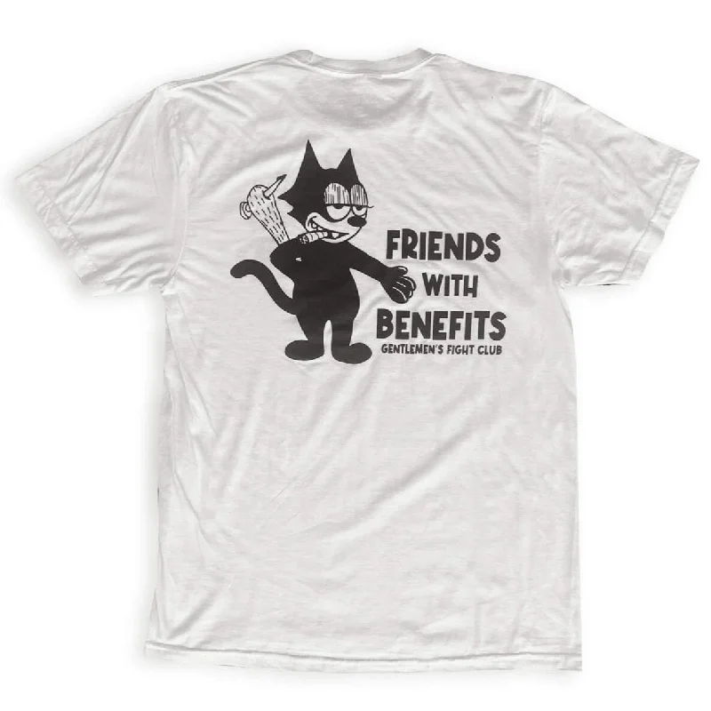 Men’s vintage logo shirt-GFC 'Friends with Benefits' 60/40 LIGHTWEIGHT Tee - White