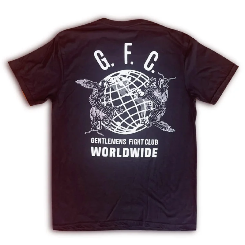 Men’s lightweight mesh top-GFC 'Worldwide' 60/40 LIGHTWEIGHT Tee - Black